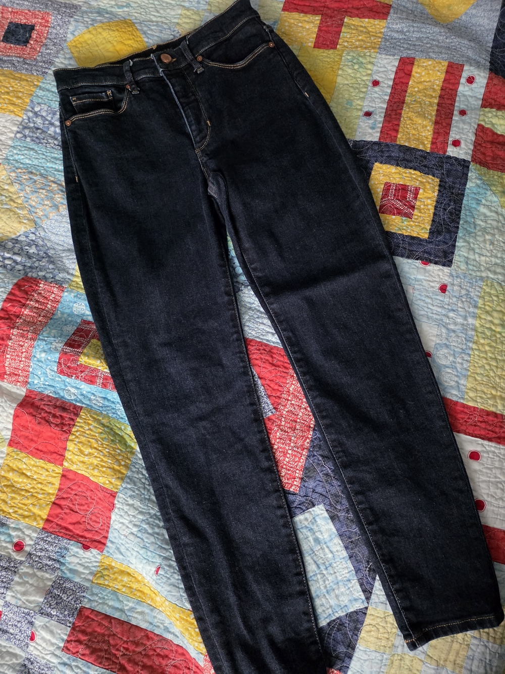 Banana Republic High-Rise Darkwash Straight Jeans